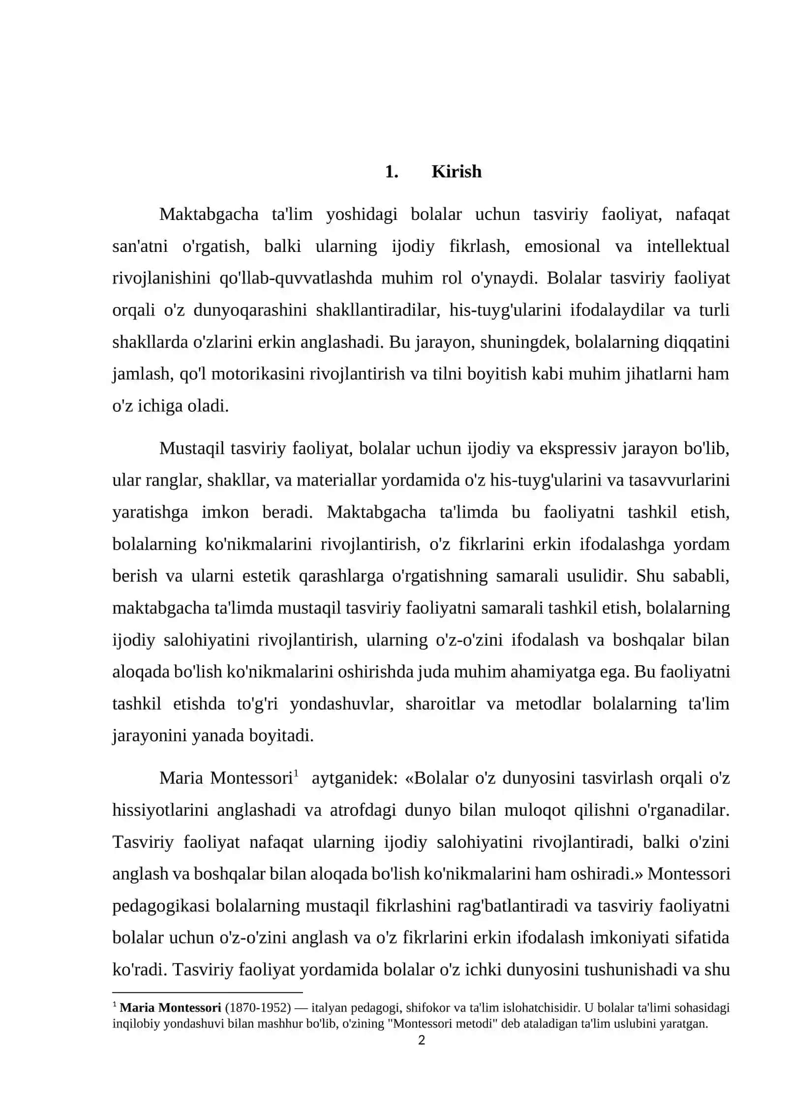 Maktabgacha ta'limda mustaqil tasviriy faoliyat 2