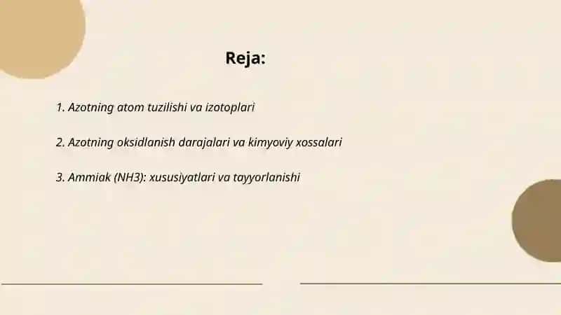 AZOT VA ULARNING BIRIKMALARI 2