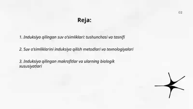 Induksiya qilingan suv o'simliklari va ularning baliqchilikdagi ahamiyati 2