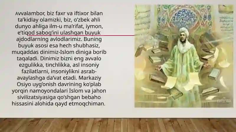 Hadis ilmining paydo bo'lishi. At-Termiziy va Imom Buxoriy asarlari (TAQDIMOT) 2