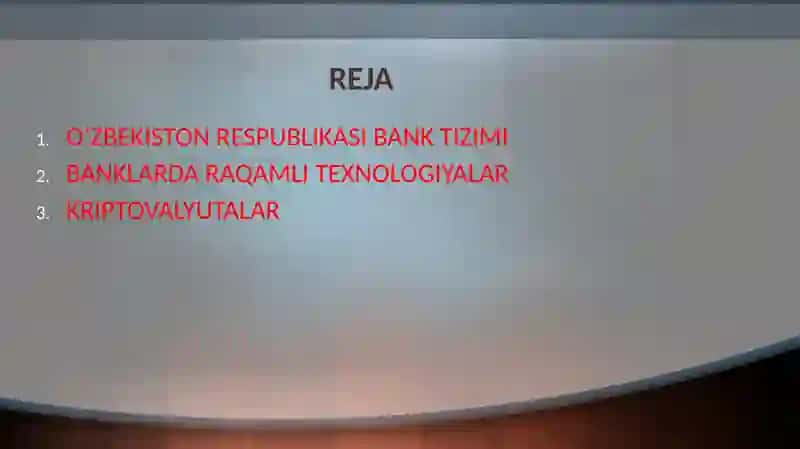 BANK TIZIMIDA Elektron to’lov tizimlari 2