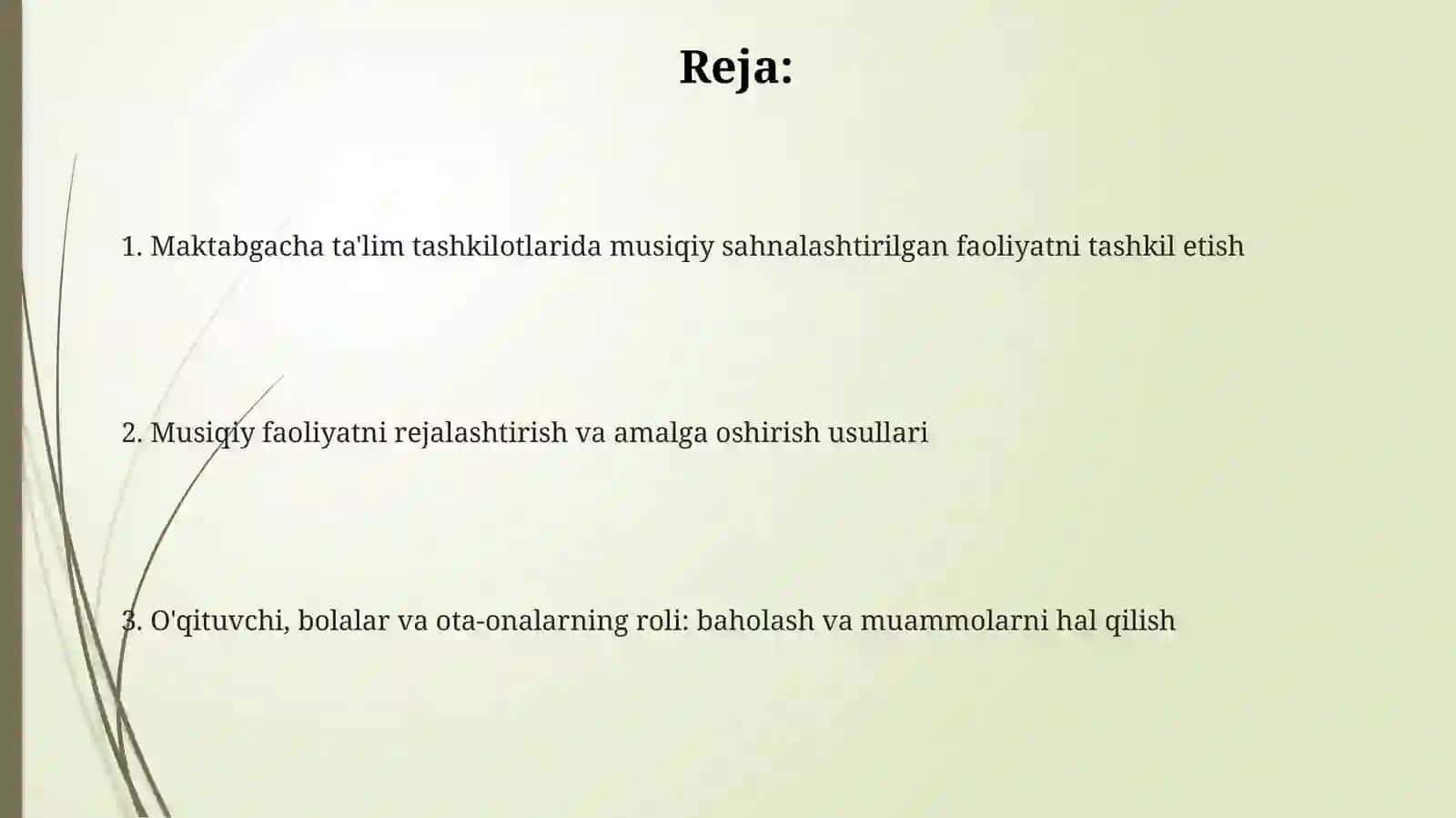MAKTABGACHA TA’LIM TASHKILOTLARIDA MUSIQALI SAHNALASHTIRILGAN FAOLIYATLARNI TASHKILETISH 2
