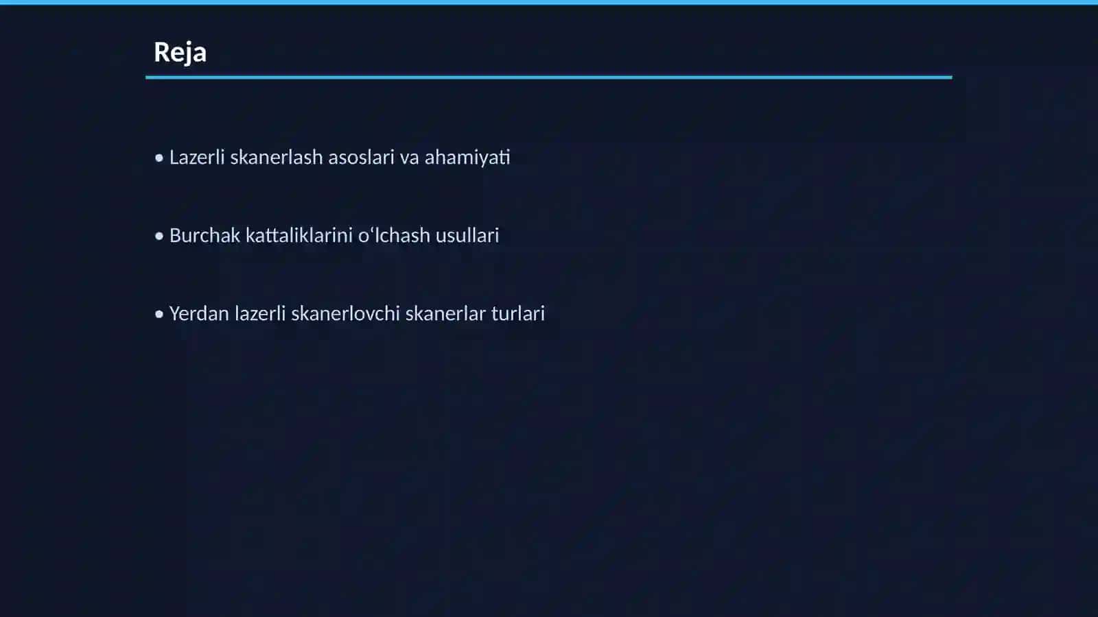 Yerdan bajarilgan lazerli skanerlashlarda burchak kattaliklarini o‘lchash usullari 2
