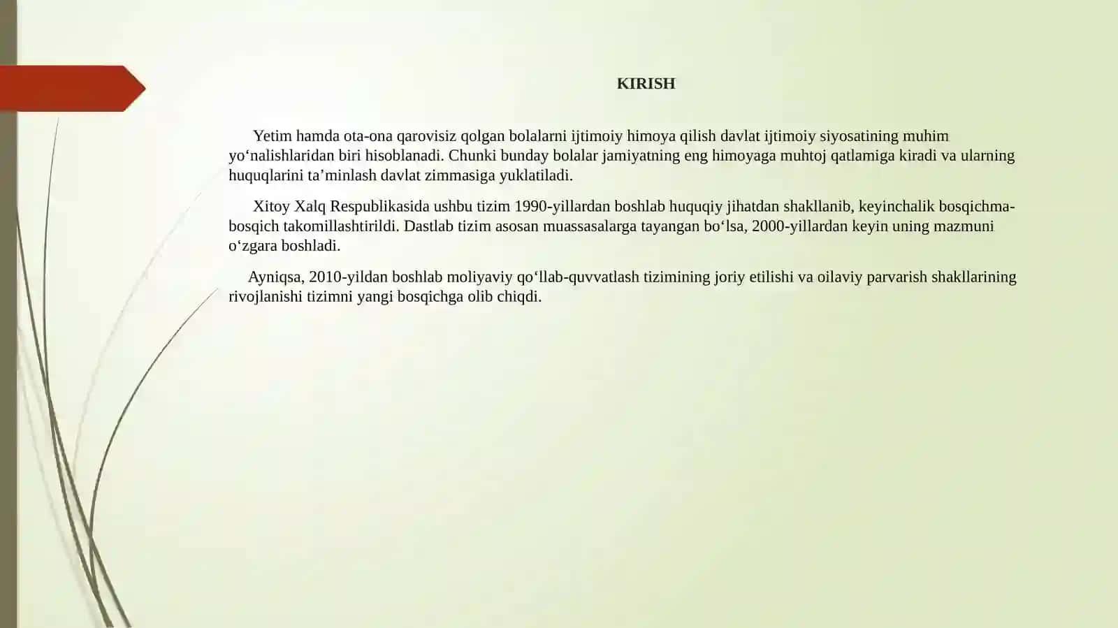 Xitoy Xalq Respublikasida yetim hamda ota-ona qarovisiz qolgan bolalarni ijtimoiy himoya qilish tizimi 2