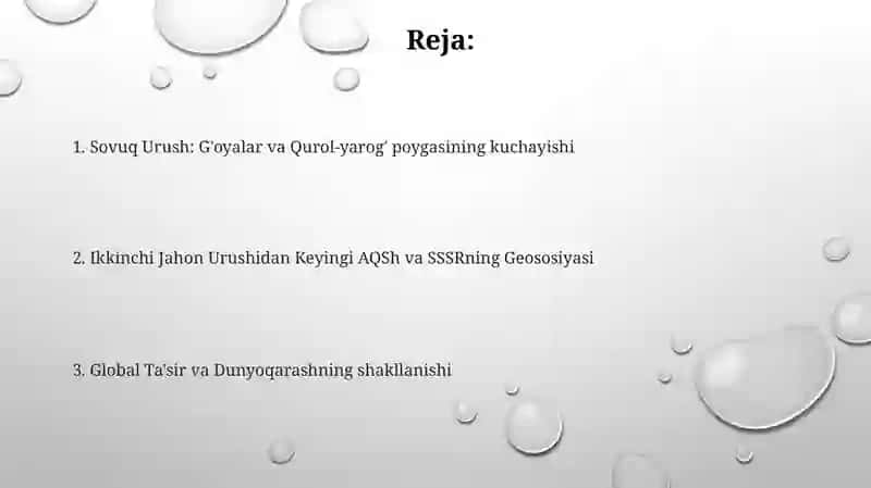 Ikkinchi Jahon Urushidan Keyingi AQSh va SSSRning Geososiyasi 2