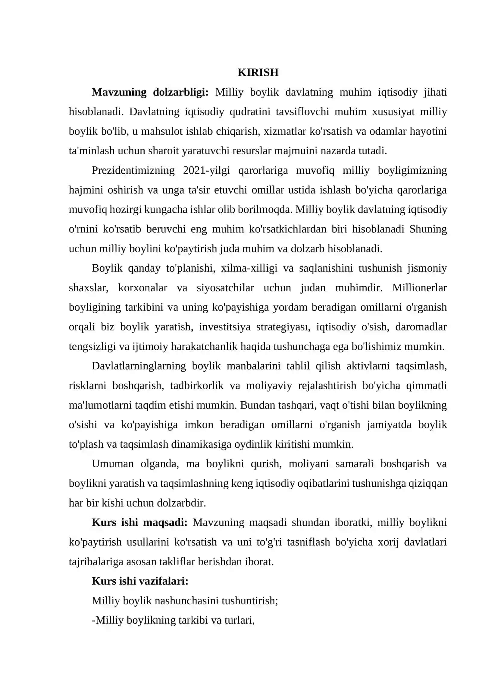 Milliy boylik tushunchasi va uning iqtisodiy mohiyati 2
