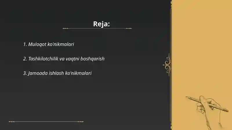 Muloqot ko'nikmalari 2