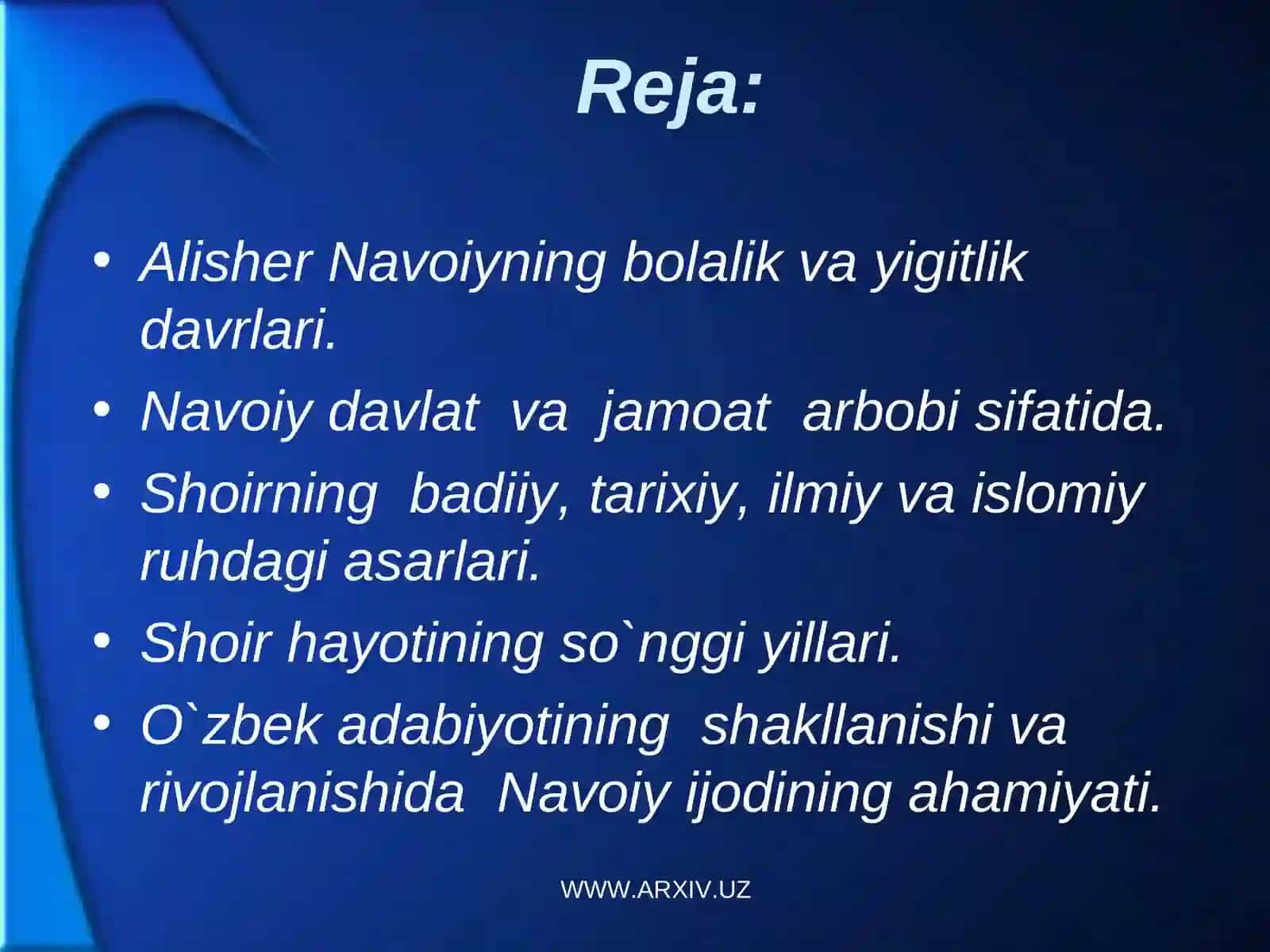 Alisher Navoiyning hayoti va ijodi 2