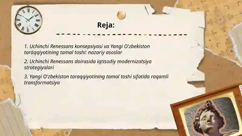 Uchinchi Renessans- Yangi O'zbekiston taraqqiyotining tamal toshi 2