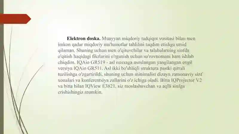 Elektron doska bilan ishlash 2