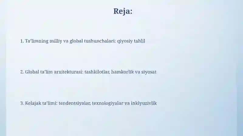 Milliy va jahon tarbiya konsepsiyalari 2
