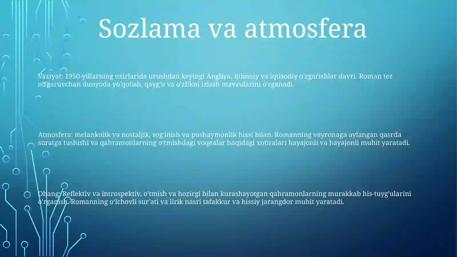 "Meni QoʻYib Yuborma" K.Isiguro 2