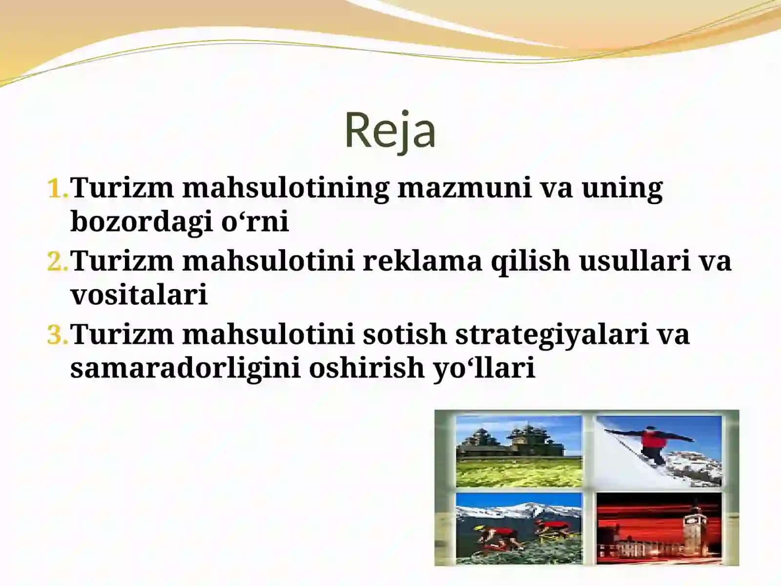 Turizm mahsulotini reklama qilish va sotish 2