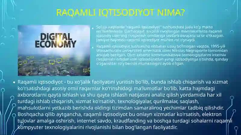 Raqamli iqtisodiyot va iqtisodiy o'sish o'rtasidagi o'zarobog'liqlik 2
