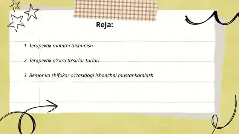 Terapevtik oʻzaro taʼsirlar muhitini yaratish 2