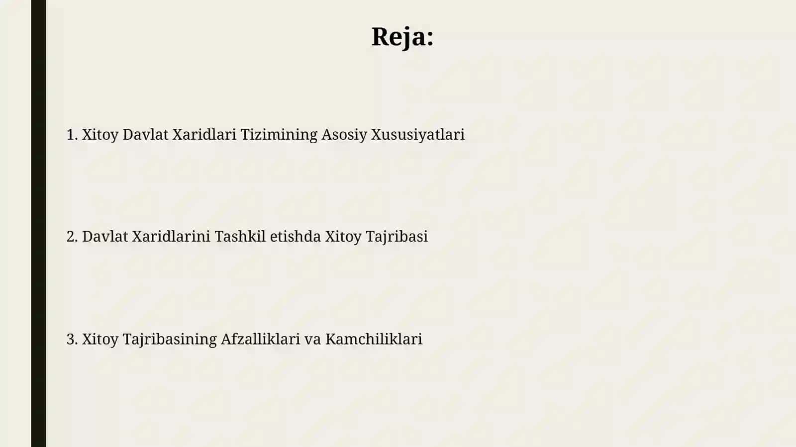Davlat xaridlarini tashkil etishning Xitoy tajribasi 2