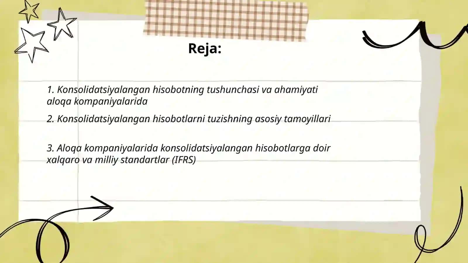 Aloqa kompaniyalarida konsolidatsiyalangan hisobotlarni tuzish tamoyili 2