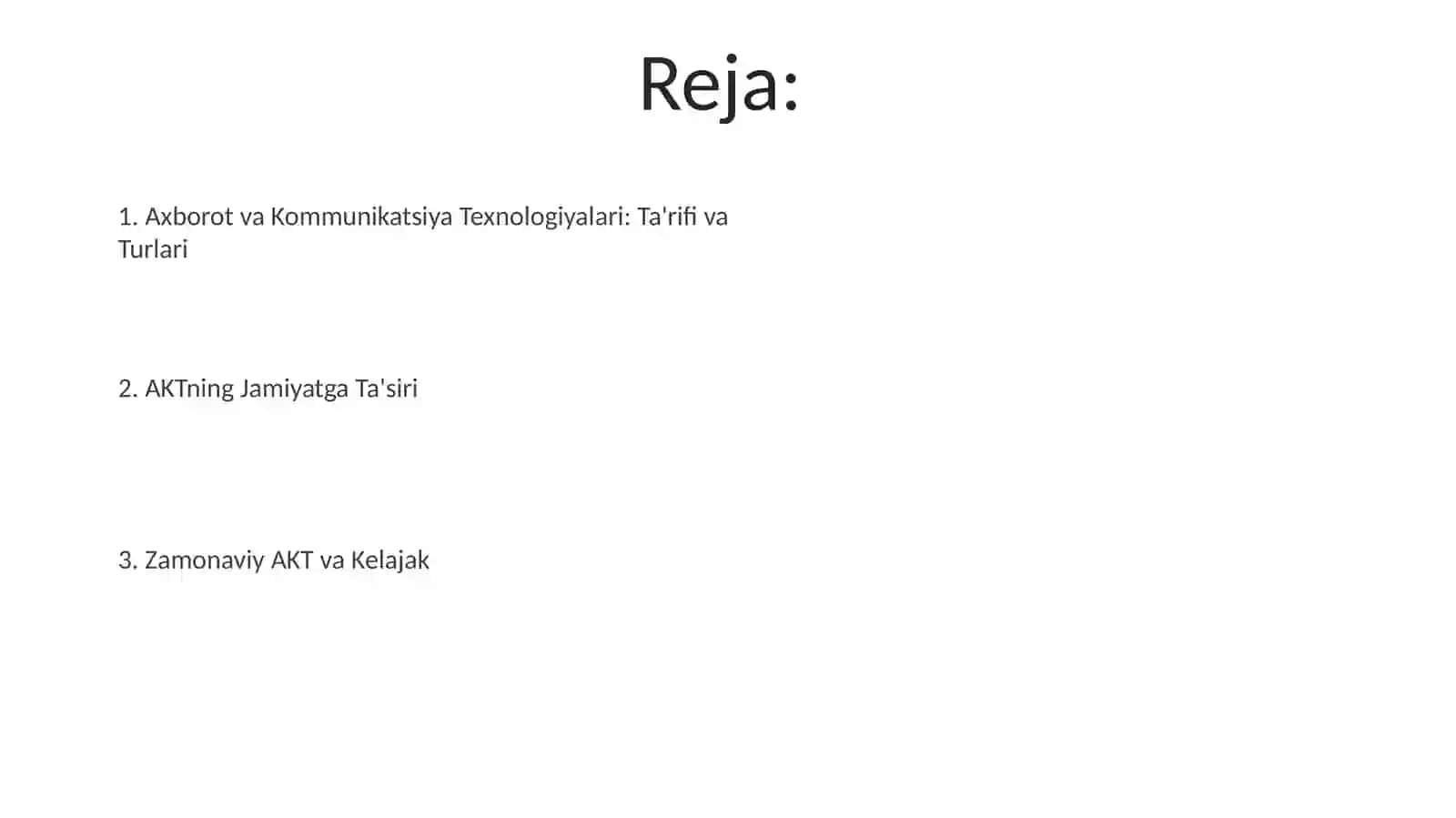 Axborot va Kommunikatsiya Texnologiyalari 2