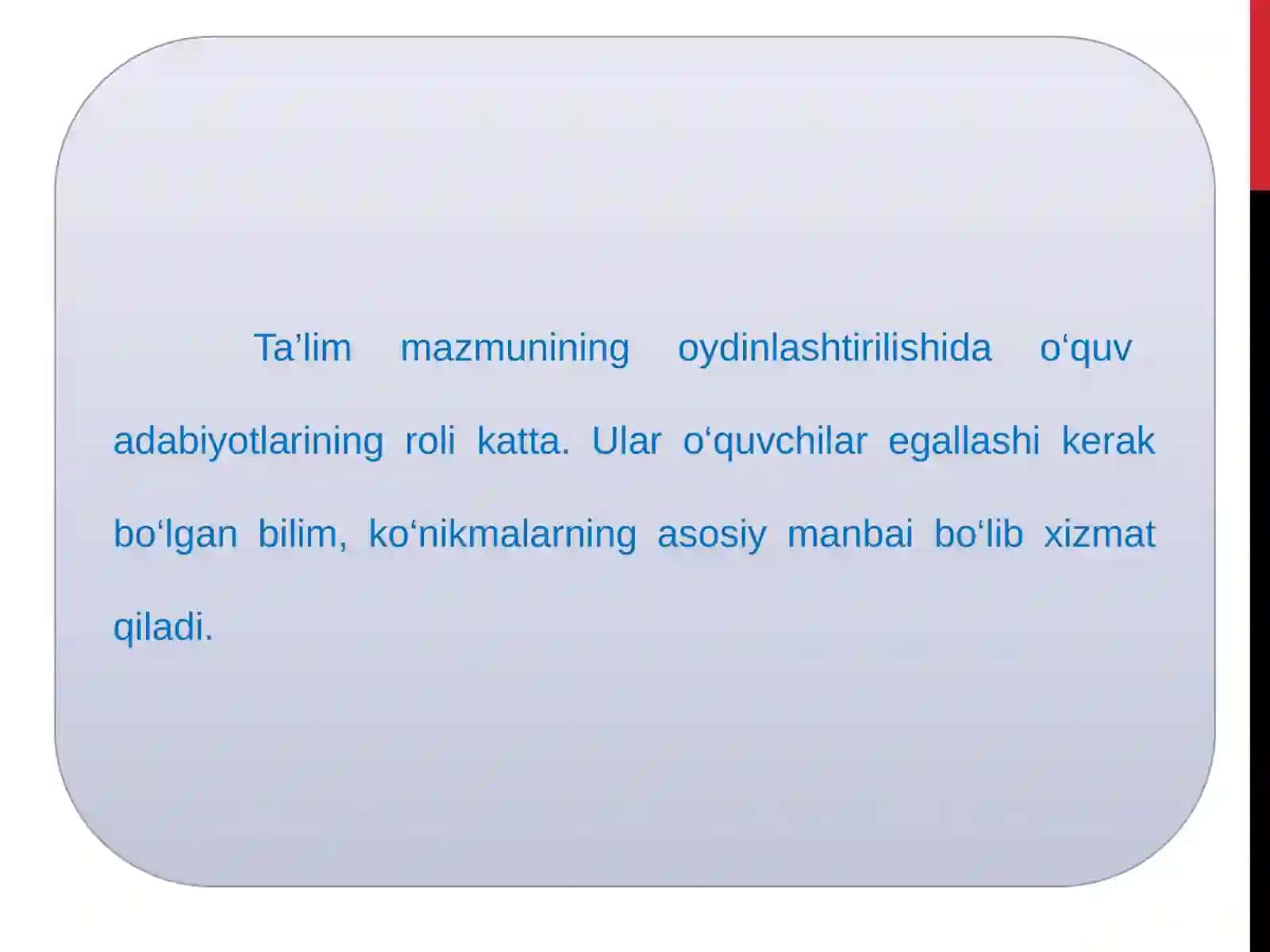 HuquqFANI DARSLIKLARI VA ULARGA QO’YILADIGAN ZAMONAVIY TALABLAR 2
