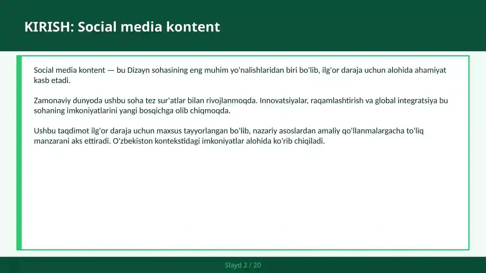 Social media kontent 2
