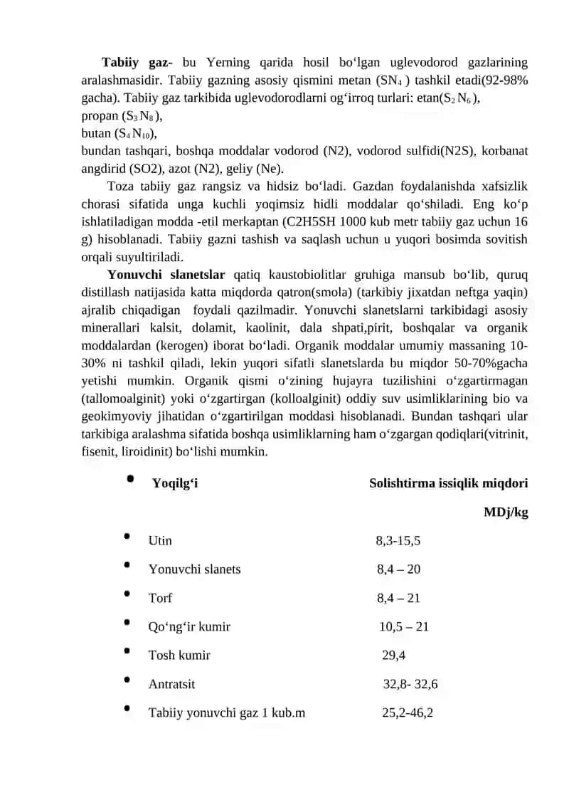 Slanetsli rudalarni boyitish texnologiyasi 2