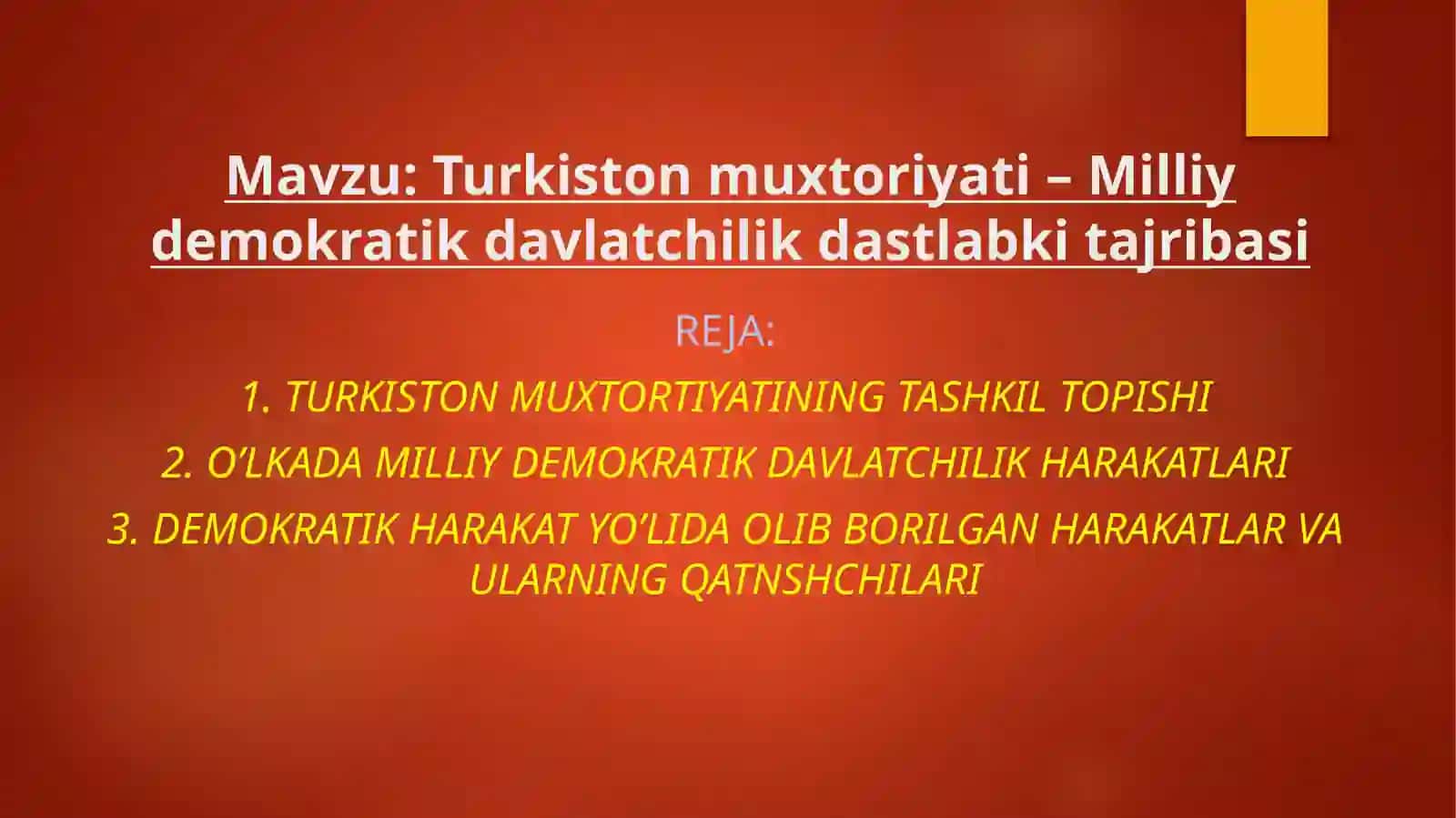 Turkistonmuxtoriyati – Milliy demokratik davlat chilik dastlabki tajribasi 2