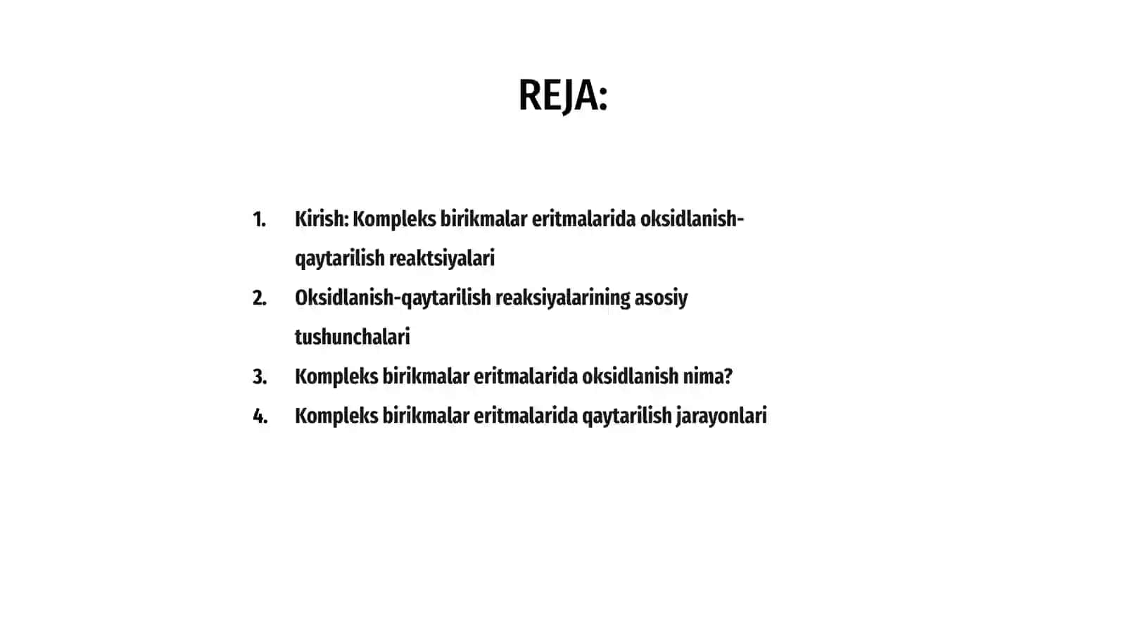 Kompleks birikmalar eritmalarida boradigan oksidlanish-qaytarilish reaktsiyalari 2