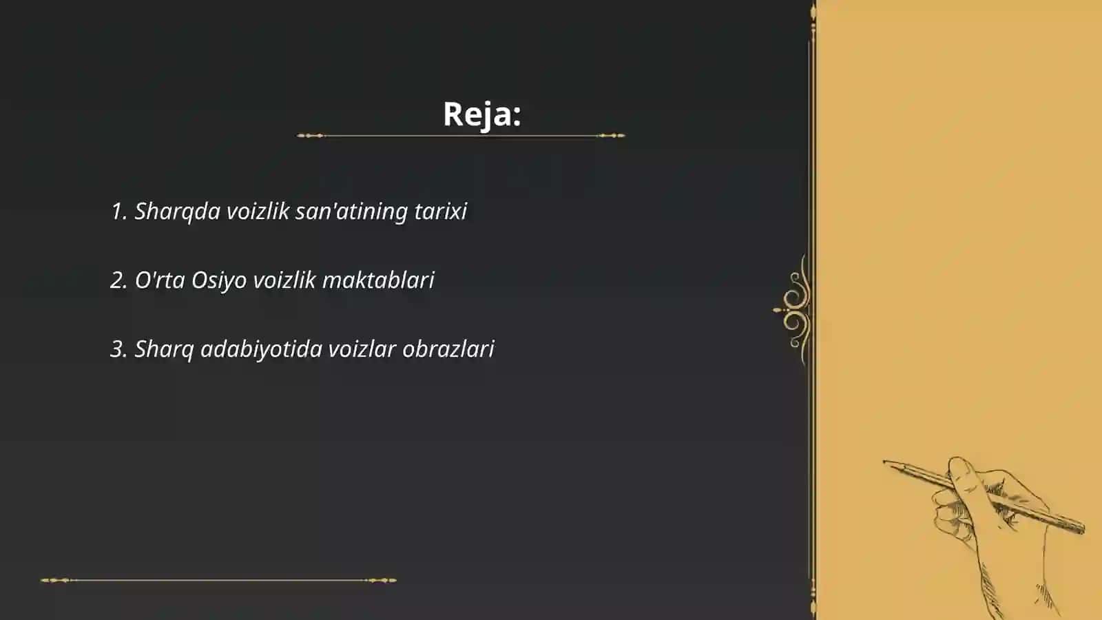 Sharqda voizlik san'ati 2