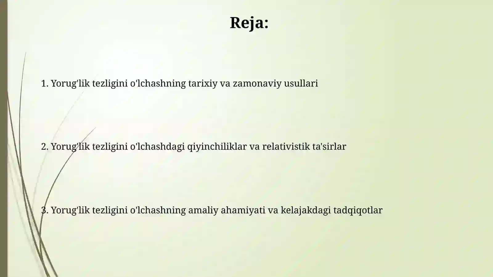 Yorugʻlik tezliginioʻlchashusullari 2