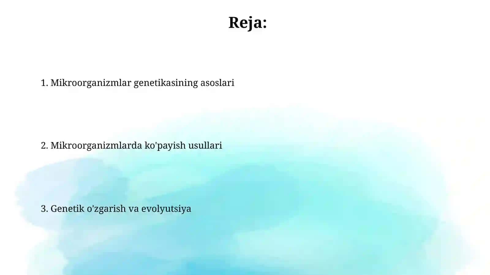 Mikroorganizmlar genetikasi, ko’payishi 2