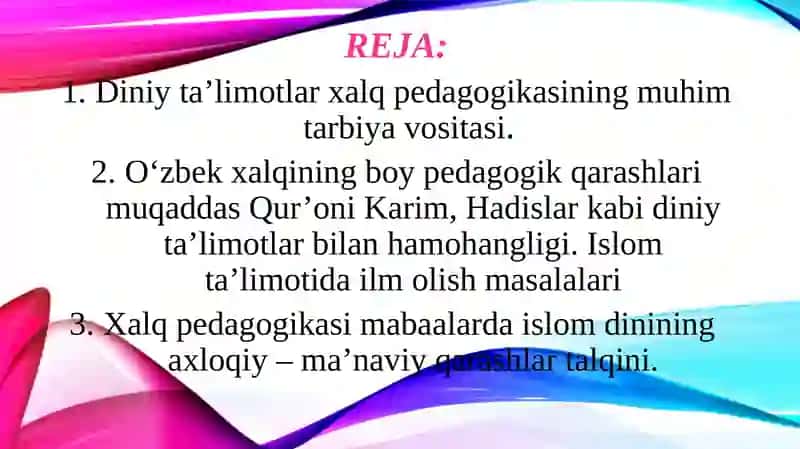 Diniy ta’limotlar xalq pedagogikasining muhim ma’naviy-axloqiy tarbiya vositasi sifatida 2