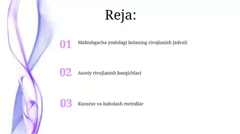 Maktabgacha ta'lim yoshidagi bolalar rivojlanish xaritasi 2