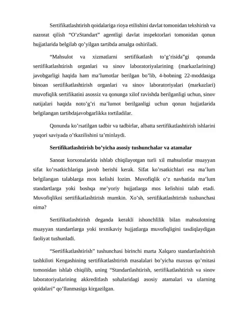Sertifikatlashtirish haqida asosiy tushunchalar 2