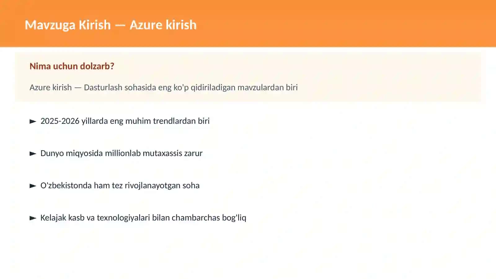 Azure kirish 2