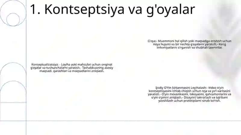 Ijodiy OʻYin Ishlanmasini Loyihalash 2