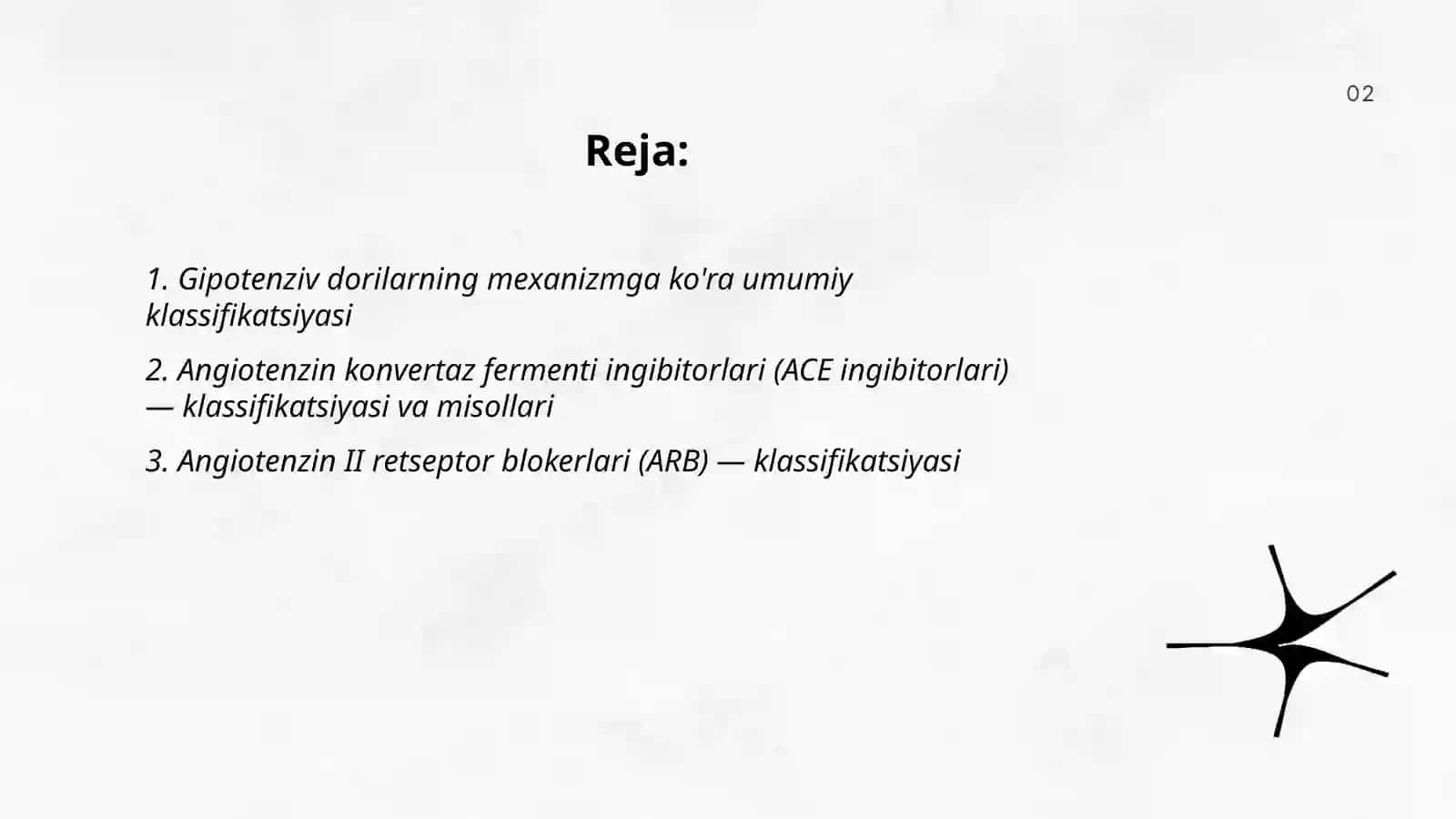 Gipotenziv dori vositalri klassifikatsiyasi 2