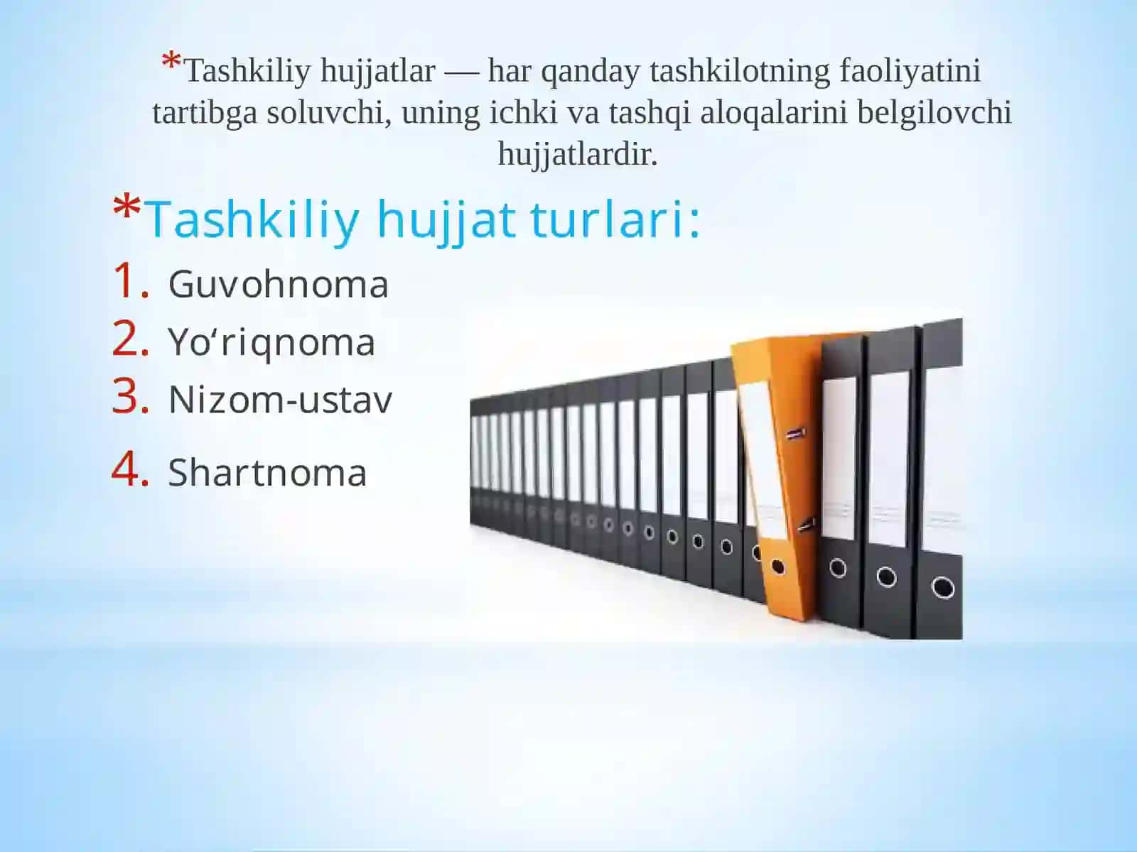 Tashkiliy hujjat namunalari bilan ishlash 2