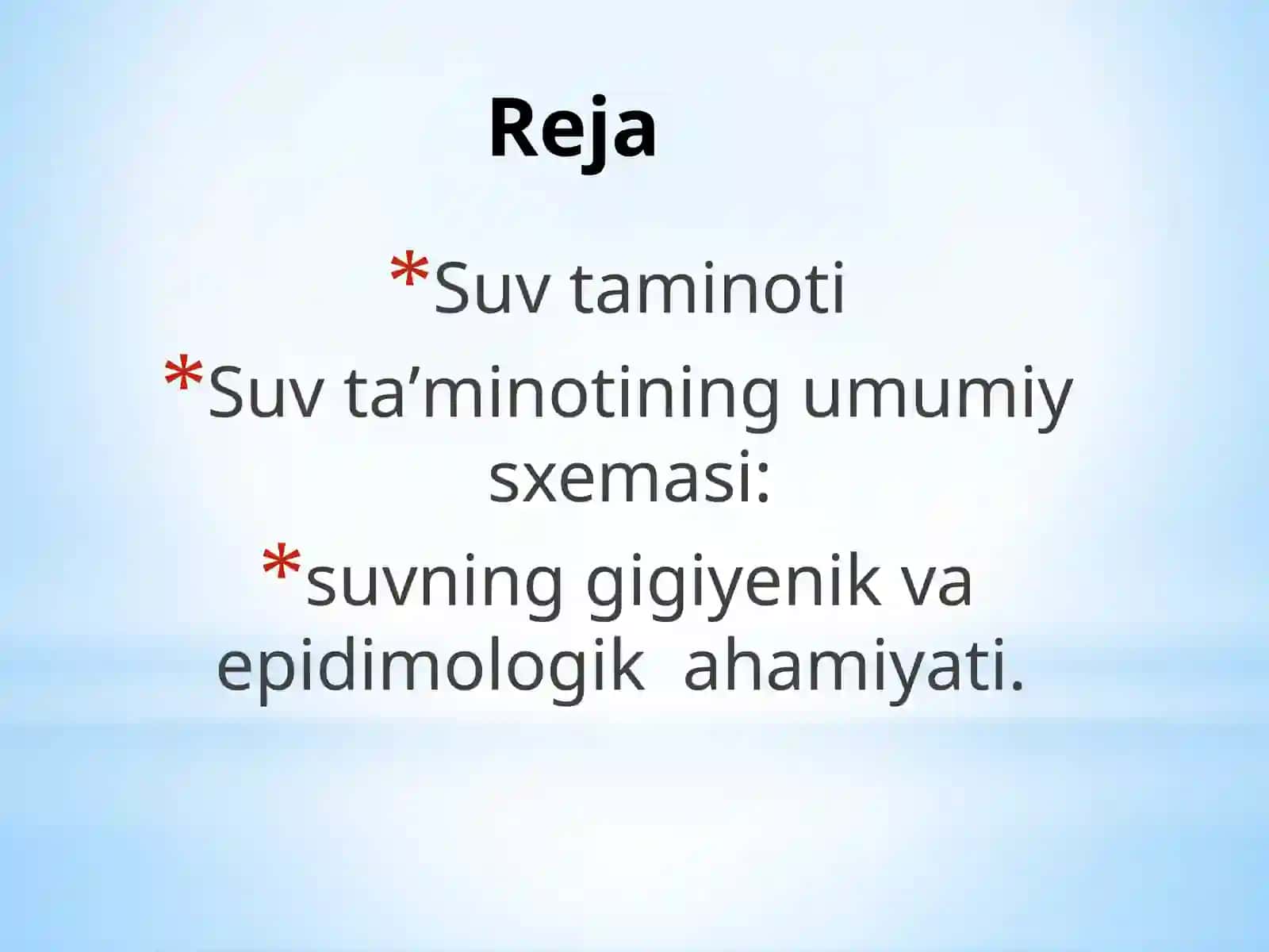 MAHALLIY VA MARKAZLASHGAN SUV TAMINOTI HAQIDA TUSHUNCHA VA ULARNING GIGIYENIK AHAMIYATI 2