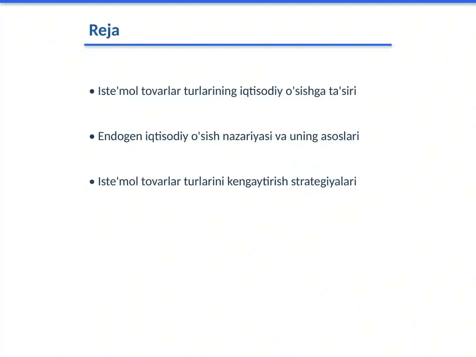 Iste'mol tovarlar turlarini kengaytirish asosida endogen iqtisodiy o'sish modeli 2
