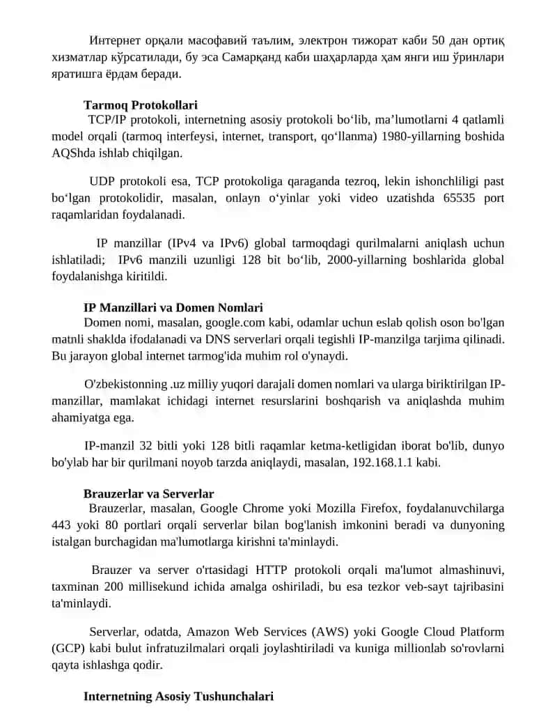 Internet tehnologiyalari asoslari 2
