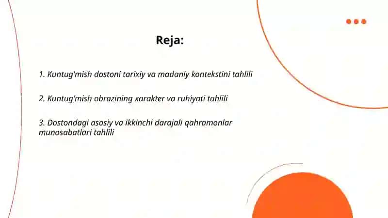 Kuntugʻmish dostoni tahlili 2