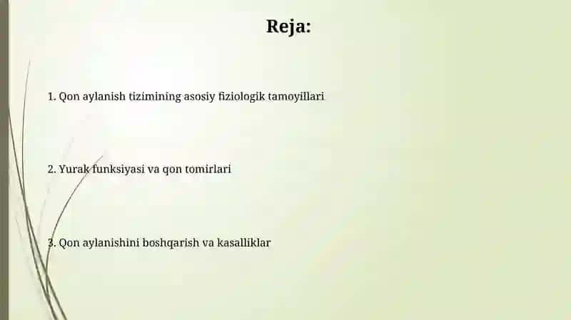 Fizologiya faniga kirish qon aylanish tizimining fiziologik asoslari 2