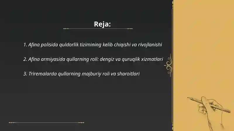 Afina tizimida harbiy quldorlik polislari 2