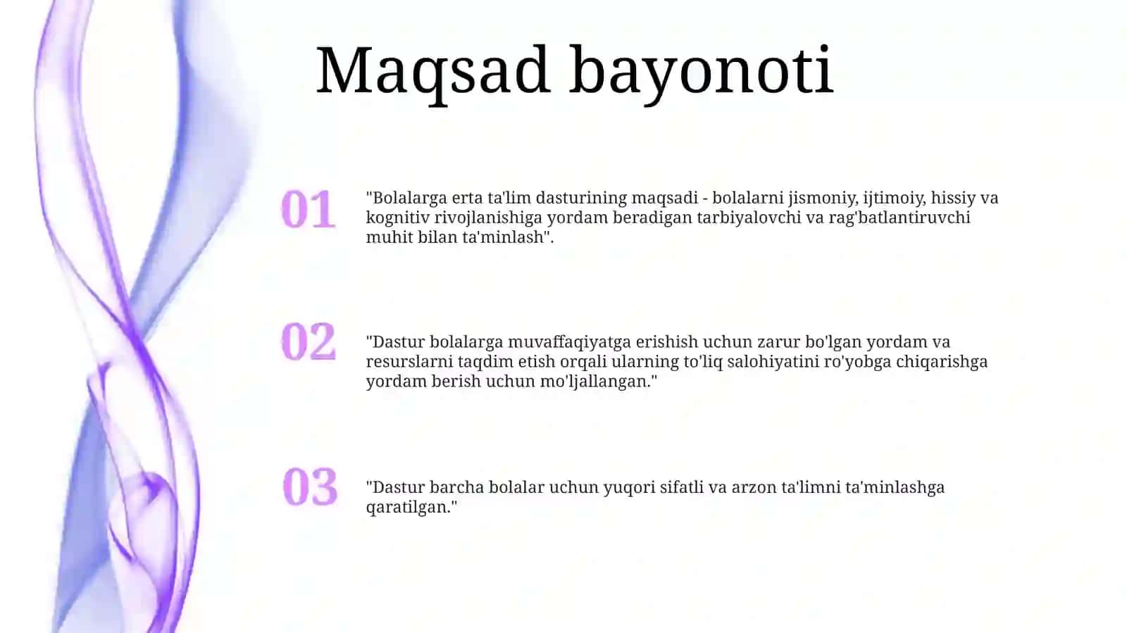 Boshlanģich Ta'LimYònalishingingMaqsadi 2