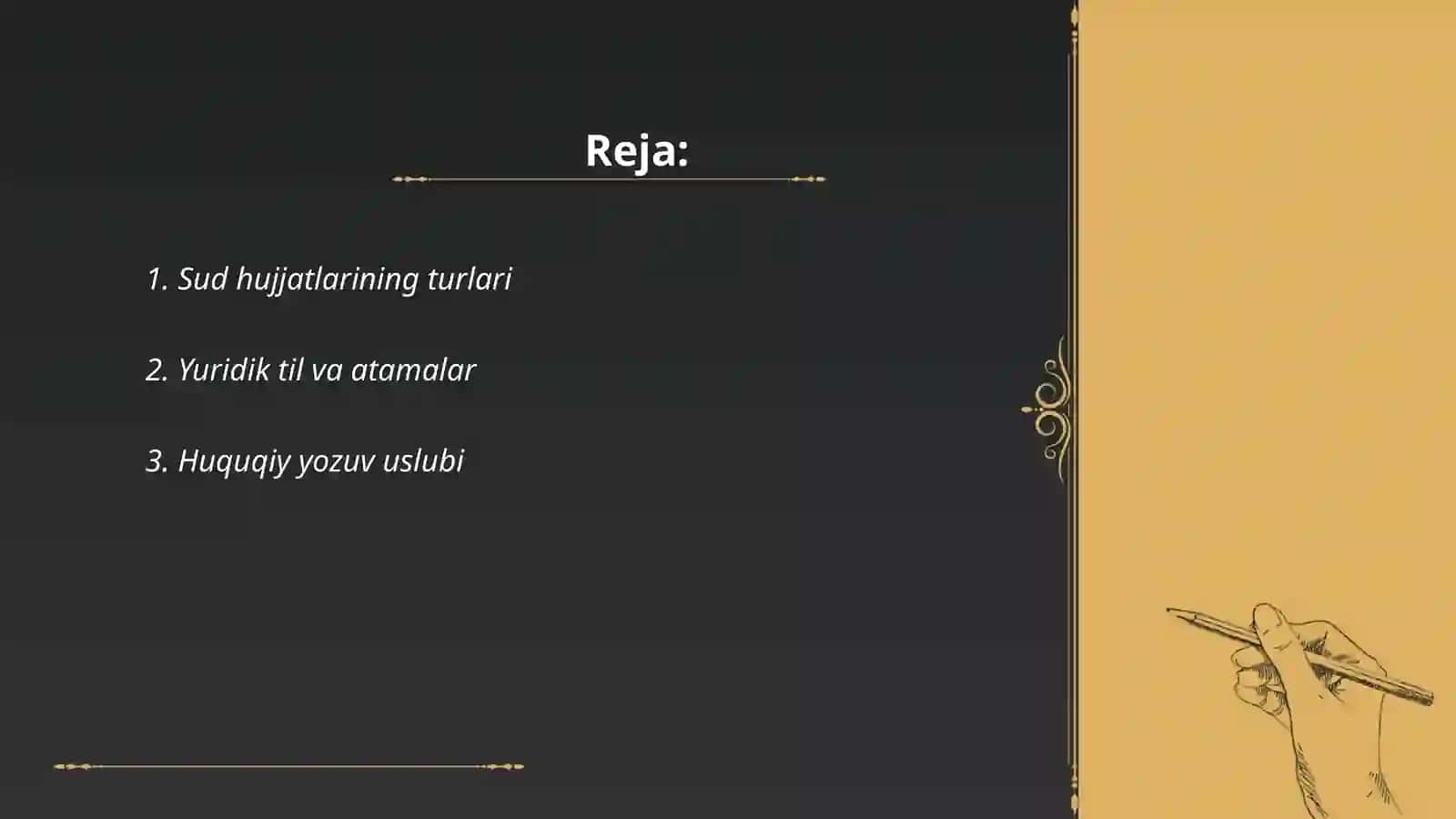 Sud hujjatlarning yuridik texnikasi 2