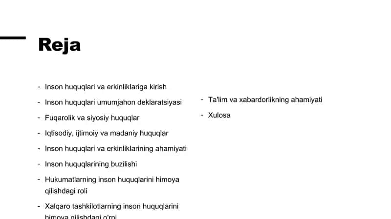 Inson huquqlari va erkinliklarini tushunish 2