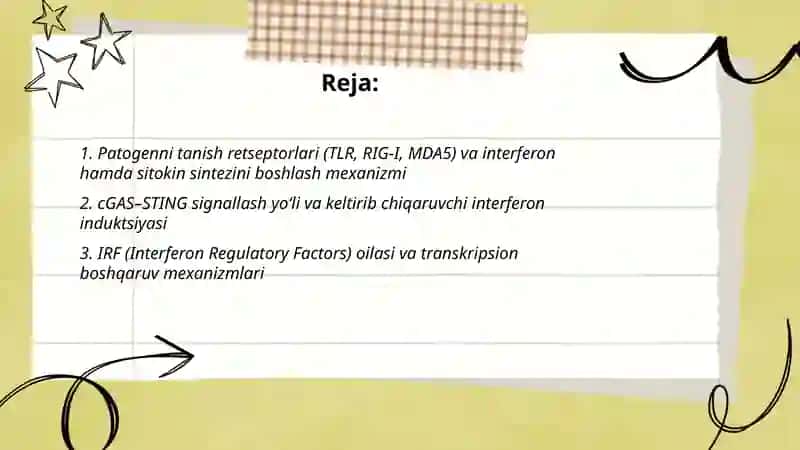 Interferon va sitokinlar sintezlanishi tasir mexanizmi 2