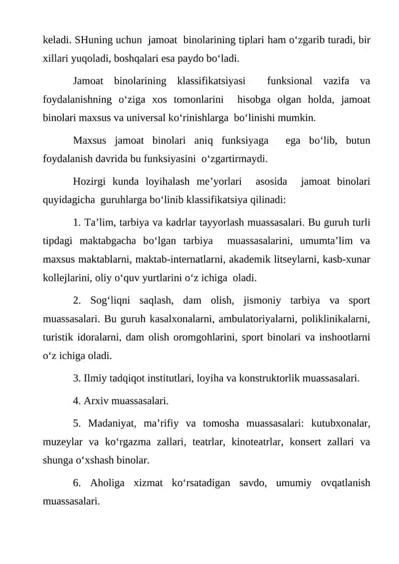 2-MODUL. ARXITEKTURA. (JAMOAT VA SANOAT BINOLARI) 2