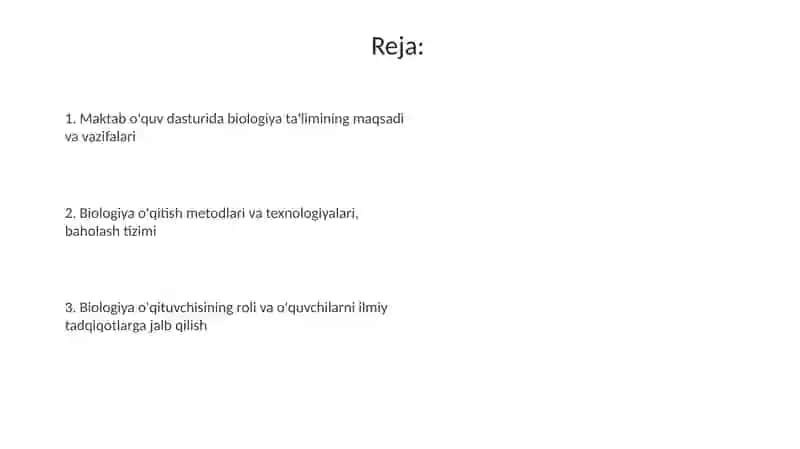 Maktab o'quvrejasida biologik ta'lim 2