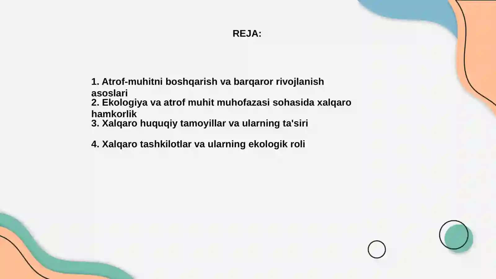 Atrof-muhitni boshqarish va barqaror rivojlanish 2